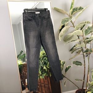 Madewell High Rise 10 Inch Skinny Grey Jeans